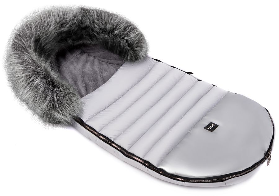 Зимний конверт Bair Polar premium  серый - серебро кожа
