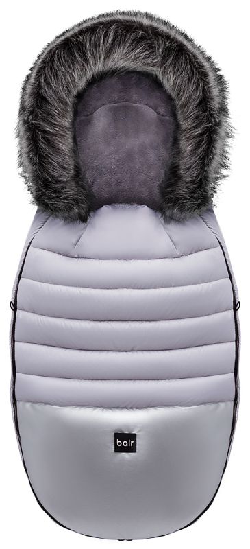 Зимовий конверт Bair Polar premium сірий - срібло шкіра