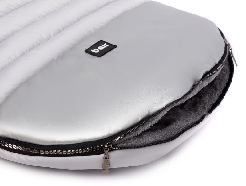 Зимовий конверт Bair Polar premium сірий - срібло шкіра