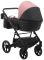 Коляска 2 в 1 Bair Kiwi шкіра 100% BK-44/15 рожевий (пудра) - чорний