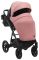 Коляска 2 в 1 Bair Kiwi шкіра 100% BK-44/15 рожевий (пудра) - чорний