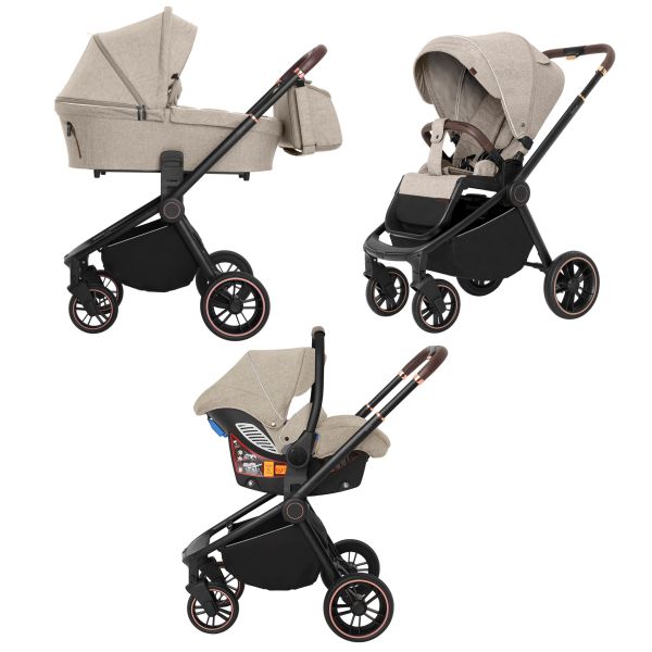 Коляска 3 в 1 CARRELLO Epica CRL-8511/1 Almond Beige + дощовик /1/