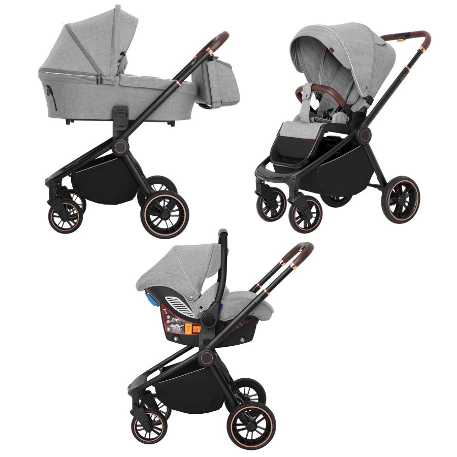 Коляска 3 в 1 CARRELLO Epica CRL-8511/1 Silver Grey + дощовик /1/