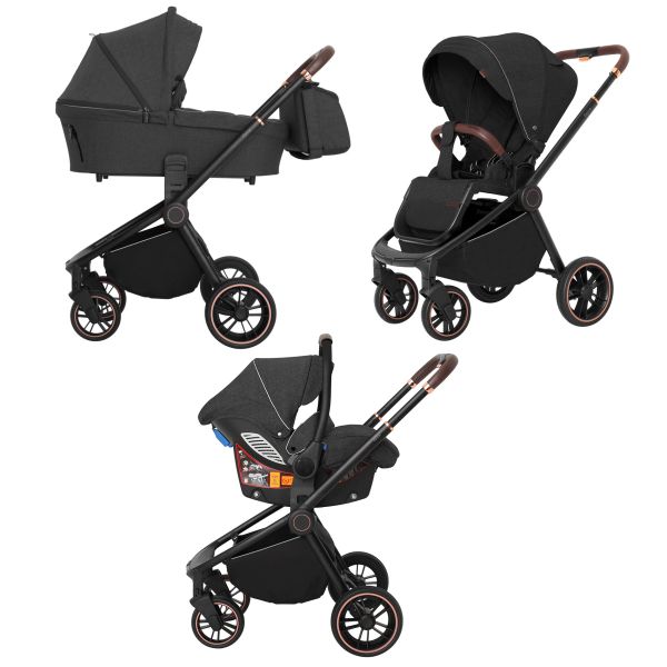 Коляска 3 в 1 CARRELLO Epica CRL-8511/1 Space Black + дощовик /1/