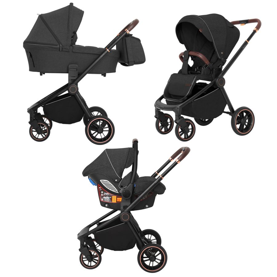 Коляска 3 в 1 CARRELLO Epica CRL-8511/1 Space Black +дождевик /1/