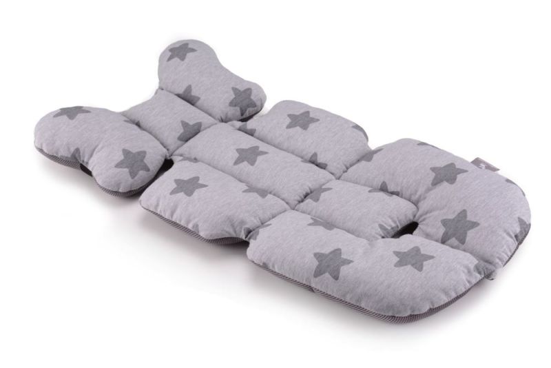 Матрац в коляску та автокрісло Cottonmoose Air 828/28/99 gray star cotton jersey siatka szara