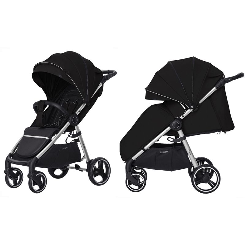 Коляска прогулянкова CARRELLO Pulse CRL-5507 Leather Black + дощовик L /1/