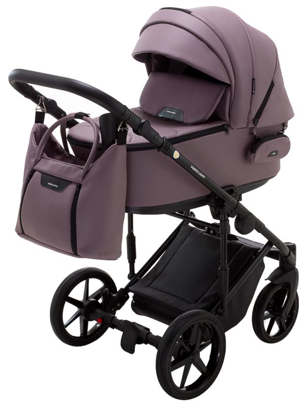 Коляска 2 в 1 Adamex Porto Light ECO кожа 100% SA-24 сиреневый Коляска 2 в 1 Adamex Porto Light ECO кожа 100% SA-24 сиреневый