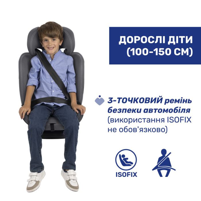 Автокресло Chicco Mokita i-Size, группа 1/2/3 Grey