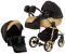 Коляска 2 в 1 Adamex Hybryd Plus Polar (Gold) BR619 черный (золотой люрекс) - золотая кожа