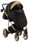 Коляска 2 в 1 Adamex Hybryd Plus Polar (Gold) BR619 черный (золотой люрекс) - золотая кожа