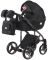 Коляска 2 в 1 Adamex Luciano Polar (Graphite) Y86 черный - черный в точку (хром рама)