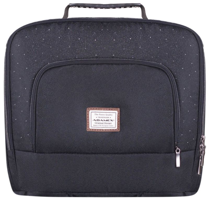 Коляска 2 в 1 Adamex Luciano Polar (Graphite) Y86 черный - черный в точку (хром рама)