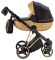 Коляска 2 в 1 Adamex Mimi Polar (Gold) Y836 чорний (люрікс) - чорна шкіра (видавлена крапка)