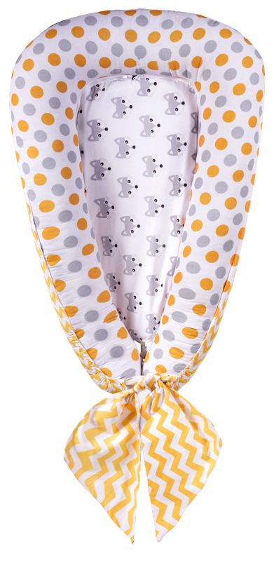 Кокон для новонароджених Babyroom Кокон-гніздечко fox помаранчевий - сірий