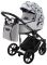 Коляска 2 в 1 Adamex Porto Light Flowers 12 серый (разноцветные цветы)