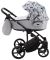 Коляска 2 в 1 Adamex Porto Light Flowers 12 серый (разноцветные цветы)