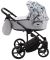 Коляска 2 в 1 Adamex Porto Light Flowers 12 серый (разноцветные цветы)