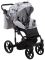 Коляска 2 в 1 Adamex Porto Light Flowers 12 серый (разноцветные цветы)