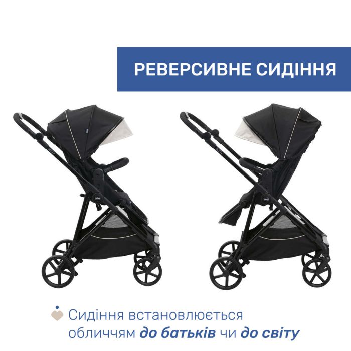 Коляска 2 в 1 Chicco Seety Etna Black