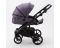 Коляска 2 в 1 Adamex Bibione TKB-3 Lux (чорний баклажан)