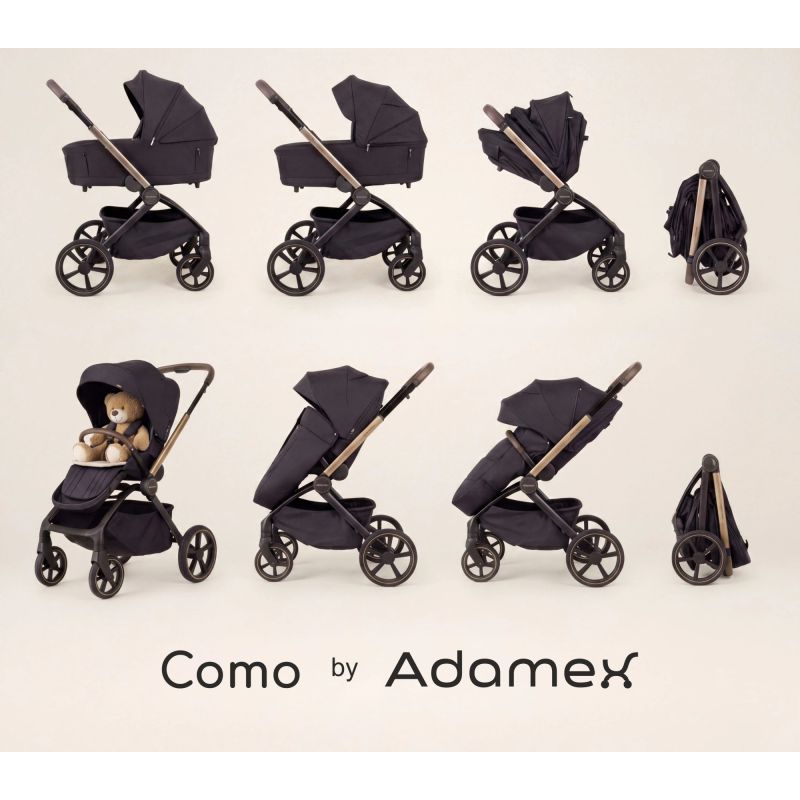 Коляска 2 в 1 Adamex Como Satin Carbon