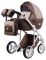 Коляска 2 в 1 Adamex Luciano jeans Q211 коричневый - бежевый (узор ветка)
