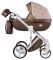 Коляска 2 в 1 Adamex Luciano jeans Q211 коричневый - бежевый (узор ветка)