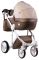 Коляска 2 в 1 Adamex Luciano jeans Q211 коричневый - бежевый (узор ветка)