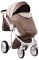 Коляска 2 в 1 Adamex Luciano jeans Q211 коричневый - бежевый (узор ветка)