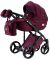 Коляска 2 в 1 Adamex Luciano jeans Y20 бордо лен