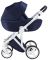 Коляска 2 в 1 Adamex Luciano jeans Y24 темно-синий