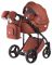 Коляска 2 в 1 Adamex Luciano кожа 100% Q104 коричневый