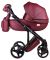 Коляска 2 в 1 Adamex Luciano кожа 100% Q105 бордо