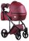 Коляска 2 в 1 Adamex Luciano кожа 100% Q105 бордо