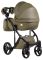 Коляска 2 в 1 Adamex Luciano кожа 100% Q106 хаки