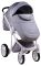 Коляска 2 в 1 Adamex Luciano кожа 100% Q257 серый - серебро