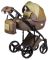 Коляска 2 в 1 Adamex Luciano кожа 100% Q267 коричневый - хаки - оливковый