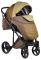 Коляска 2 в 1 Adamex Luciano кожа 100% Q267 коричневый - хаки - оливковый