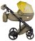 Коляска 2 в 1 Adamex Luciano кожа 100% Q268 хаки - оливковый -горчичный