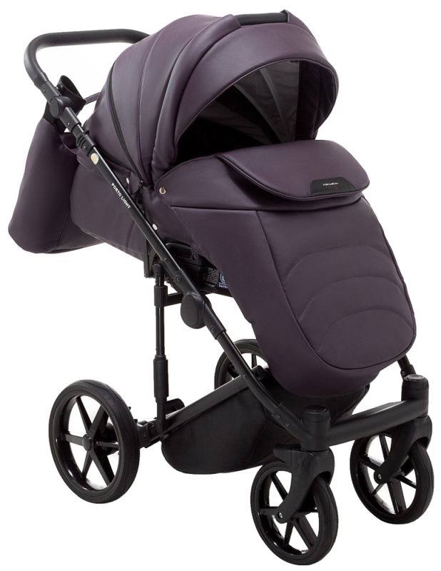 Коляска 2 в 1 Adamex Porto Light ECO кожа 100% SA-24 фиолетовый