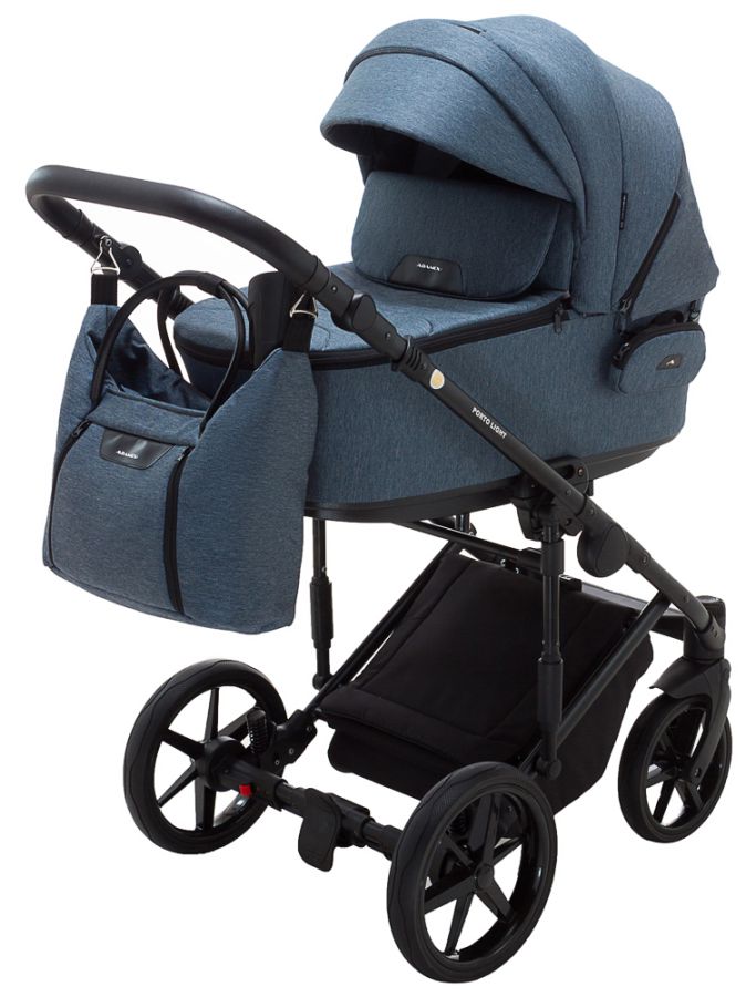 Коляска 2 в 1 Adamex Porto Light Tip TK-81 синій