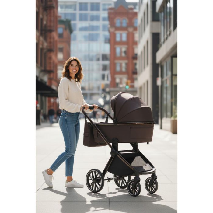 Коляска 2 в 1 Adamex Spark 13 Chocolate Brown