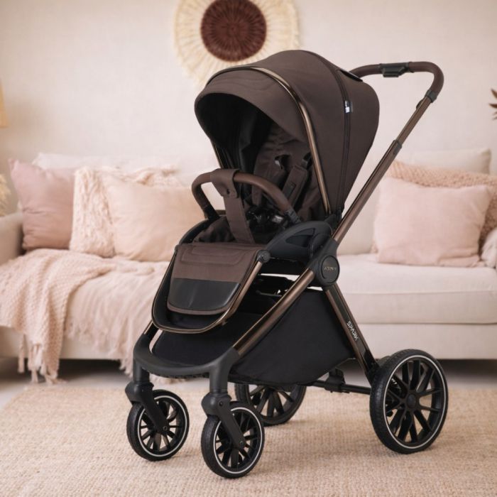 Коляска 2 в 1 Adamex Spark 13 Chocolate Brown