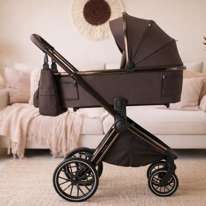 Коляска 2 в 1 Adamex Spark 13 Chocolate Brown