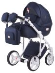Коляска 2 в 1 Adamex Luciano jeans Q5 темно-синій