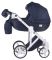 Коляска 2 в 1 Adamex Luciano jeans Q5 темно-синій