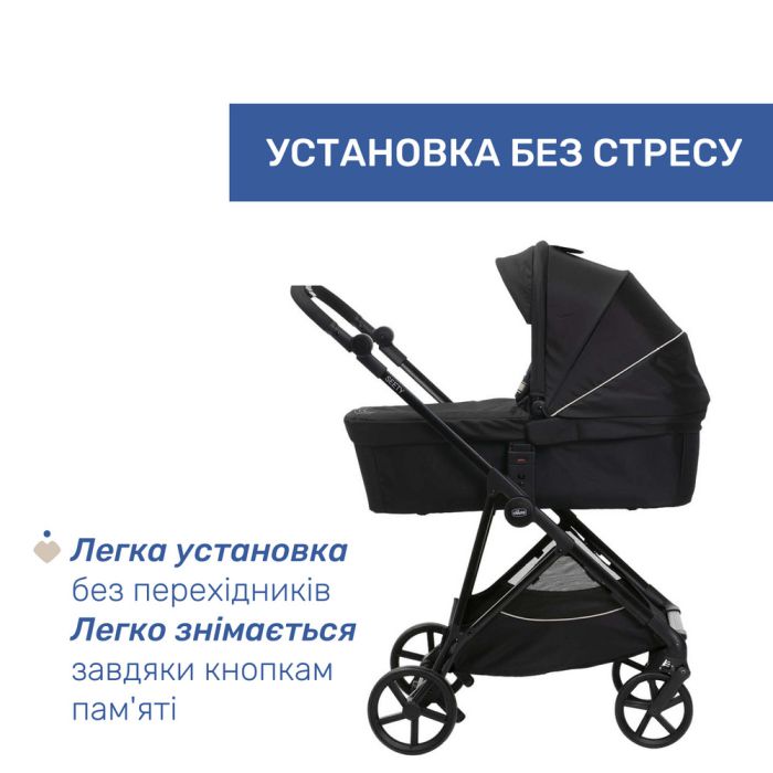 Коляска 2 в 1 Chicco Seety Etna Black