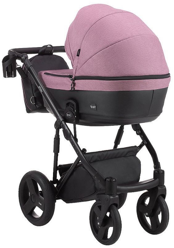 Коляска 2 в 1 Bair Play Plus Soft BPS-948 сиреневый - черный (кожа)
