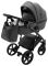 Коляска 2 в 1 Bair Marcel кожа 100% BM-21 графит
